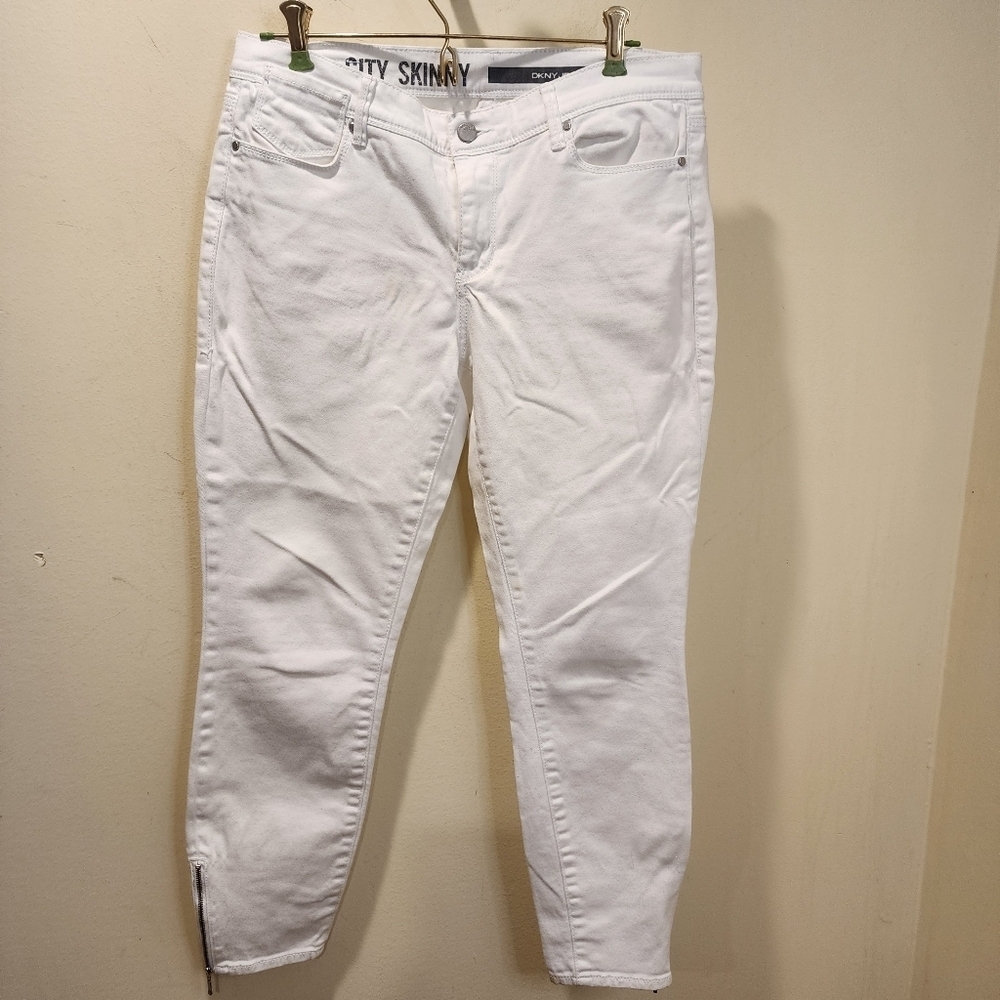 DKNY WOMEN'S White Skinny Jeans Size 8